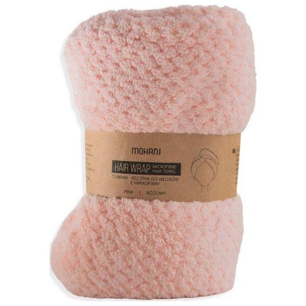Mohani MOHANI_Hair Wrap turban-ręcznik do włosów z mikrofibry Różowy