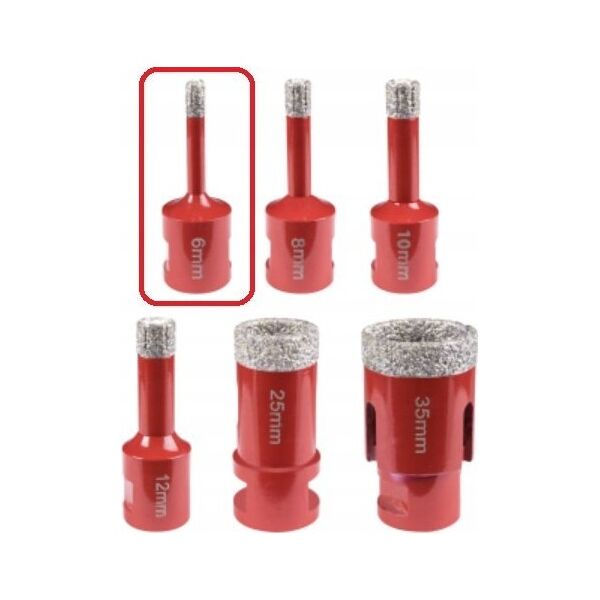 EXPERT 6 mm otwornica diamentowa| m14| max 12000 obr/min [Expert] - 1sz