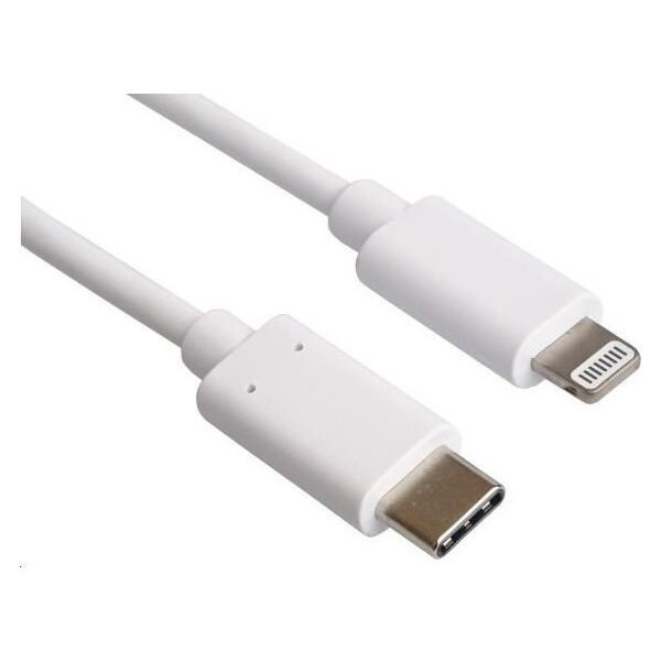 Kabel USB PremiumCord Lightning - USB-C 1 m Biały (kipod53)