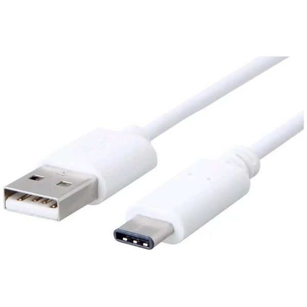 Kabel USB C-Tech USB-A - USB-C 1 m Biały (CB-USB2C-10W)