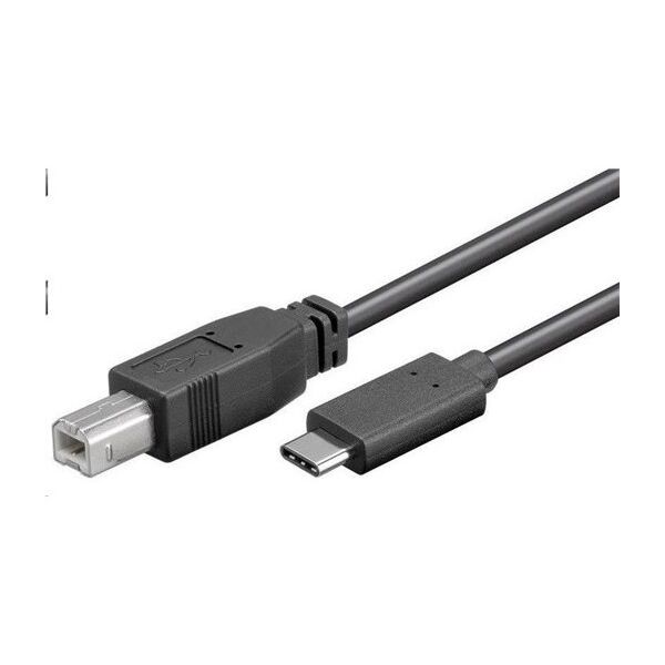 Kabel USB PremiumCord USB-C - USB-B 1 m Czarny (ku31cd1bk)