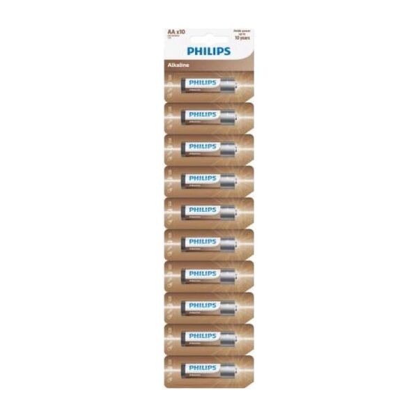 Philips BATERIA PHILIPS AA LR6 ZRYWKA 10SZT ALKALINE