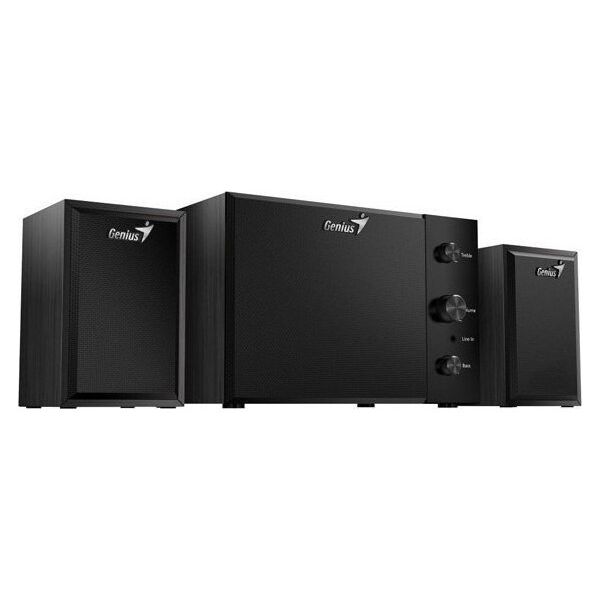 Głośniki komputerowe Genius Genius głośniki SW-2.1 350, 2.1, 15W, czarne, kontroler, kontrola tonów niskich i wysokich, 3,5 mm jack, 40Hz~20kHz