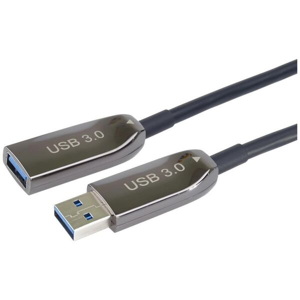 Kabel USB PremiumCord USB-A - USB-A 30 m Czarny (ku3opt30)