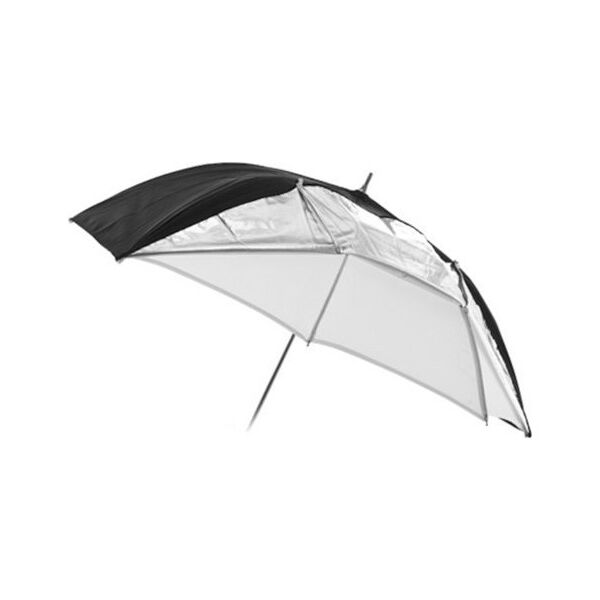 Massa Parasolka 2w1 Srebrna - Czarna + Biała / Dyfuzor 85cm