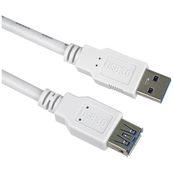 Kabel USB PremiumCord USB-A - USB-A 5 m Biały (ku3paa5w)