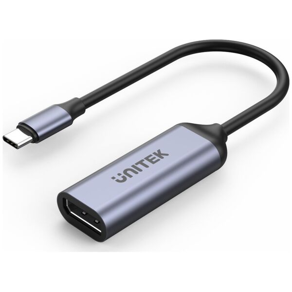 Adapter USB Unitek V1415A USB-C - DisplayPort Szary  (V1415A)