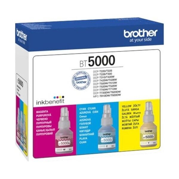 Tusz Brother Zestaw tuszy Brother BT5000CLVAL kolorowy
