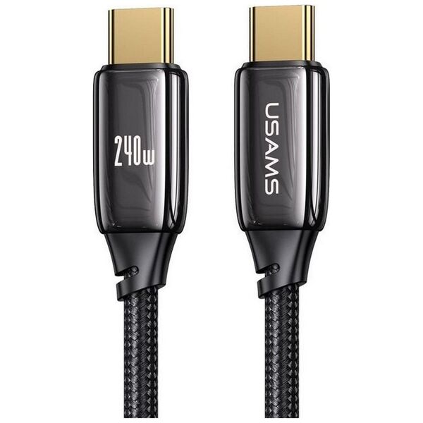 Kabel USB Usams USB-C - USB-C 2 m Czarny (USA899)