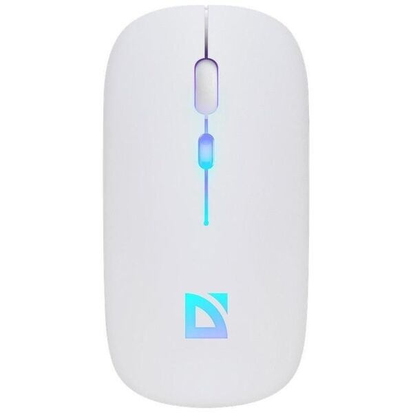 Mysz Defender Mysz bezprzewodowa Defender TOUCH MM-997 optyczna 1600dpi 2.4 GHz + Bluetooth biała RGB AKUMULATOR bezklikowa silent