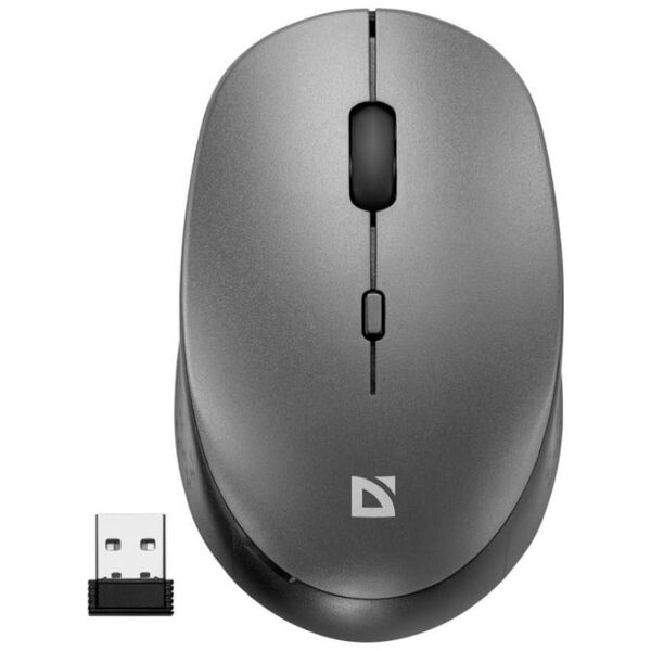 Mysz Defender Mysz bezprzewodowa Defender AURIS MB-027 optyczna bezklikowa silent 1600dpi szara