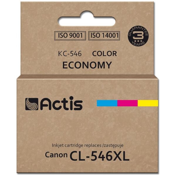 Tusz Actis Tusz Actis KC-546 (zamiennik Canon CL-546XL| Supreme| 15 ml| 180 stron| czerwony, niebieski, żółty).
