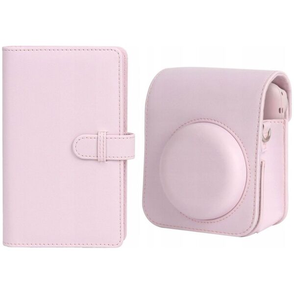 Pokrowiec LoveInstant Futerał Etui Do Fuji Instax Mini 12 + Album 108x / Różowy