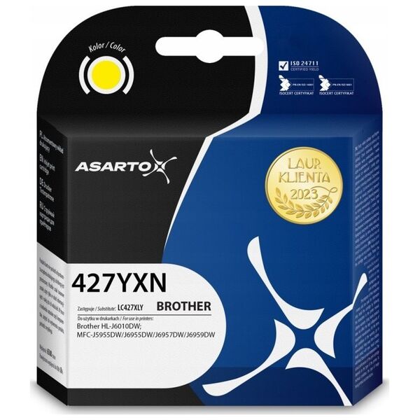 Tusz Asarto Tusz Asarto do Brother 427YXN| LC427XLY | 5000 str. | yellow
