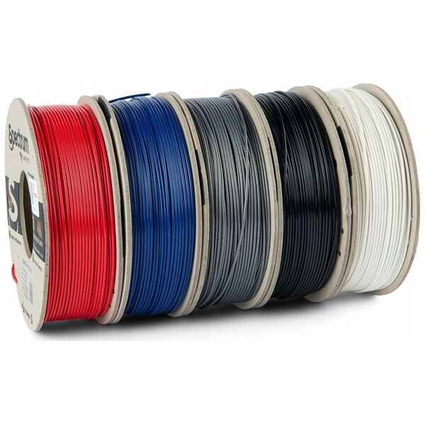 Spectrum Spectrum 3D filament, ASA 275, 1,75mm, 5x250g, 80749, mix Polar White, Deep Black, Silver Star, Navy Blue, Bloody Red