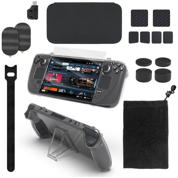 JYS Zestaw Akcesoriów Akcesoria 18w1 Do Steam Deck / Futerał + Etui + Adapter Type-c + Osłony / Jys-sd021