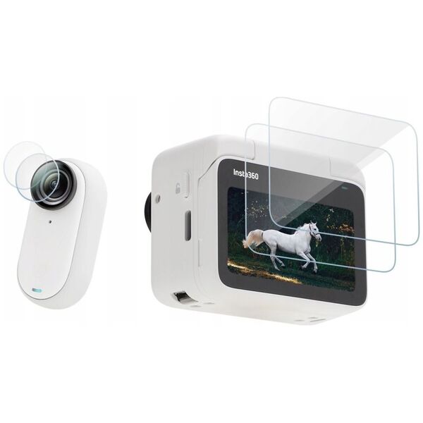 SunnyLife Szkło Osłona Na Obiektyw + Ekran 2w1 Do Insta360 Go 3 I Action Pod / Ist-bhm587-2