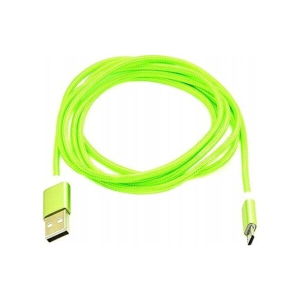 Kabel USB USB-A - microUSB 1.5 m Zielony