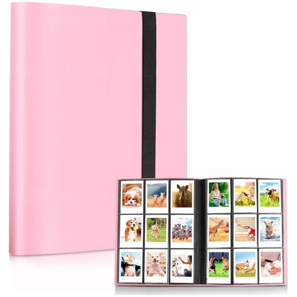 LoveInstant Album Na Zdjęcia 360 Zdjęć Do Fujifilm Instax Mini / Xiaomi / Polaroid / Canon / Hp / Kodak / Różowy