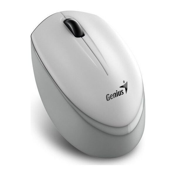 Mysz Genius Genius Mysz NX-7009, 1200DPI, 2.4 [GHz], optyczna, 3kl., bezprzewodowa, biało-szary, 1 szt AA, Blue-Eye sensor, symetryczna