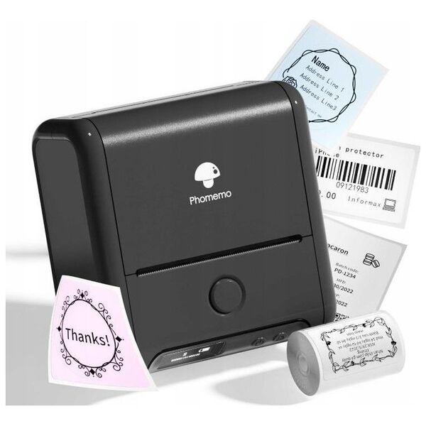 Drukarka etykiet Phomemo Phomemo M200 Drukarka Termiczna Bluetooth 20-75mm 203dpi Do Etykiet Zdjęć Notatek Naklejek / Czarna