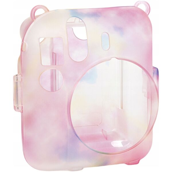 Pokrowiec LoveInstant Futerał Etui Pokrowiec Case do FujiFilm INSTAX Mini 12 + Kieszeń na Zdjęcia / Wielokolorowy Ciemny