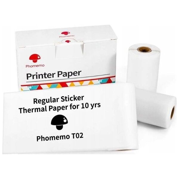Phomemo Papier Wkład Wkłady Samoprzylepny 3x Rolka 50mm do Phomemo T02 / M02 PRO / M02X / Q12-RMS10