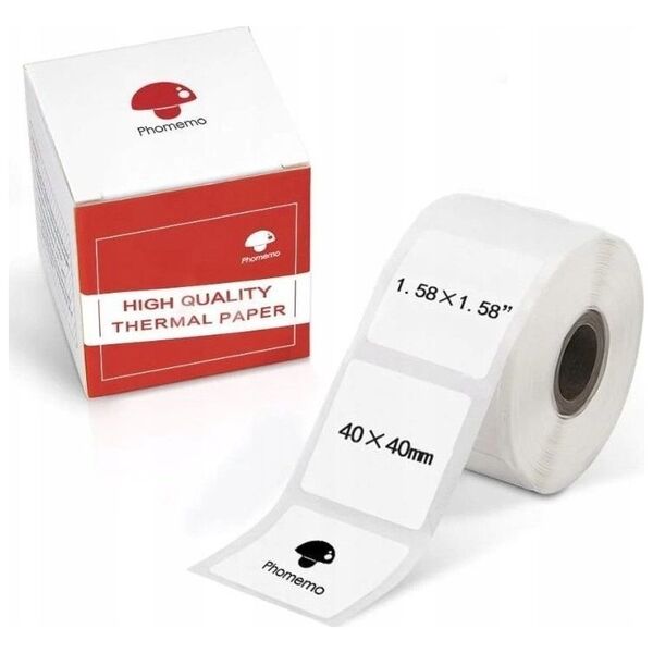 Phomemo Papier Przylepny Naklejki 40x40mm 180x Etykieta Phomemo M110 M120 M200 M220 M221 / XP-4040-180