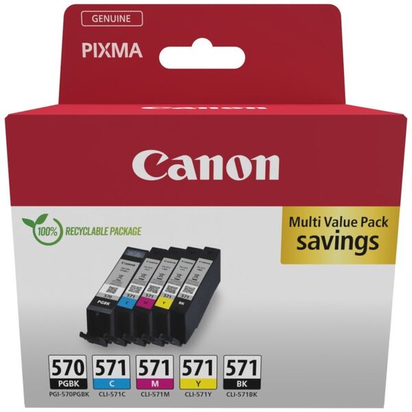 Tusz Canon Zestaw tuszy PGI570/CLI-571 PGBK/C/M /Y/BK Multi 0372C006