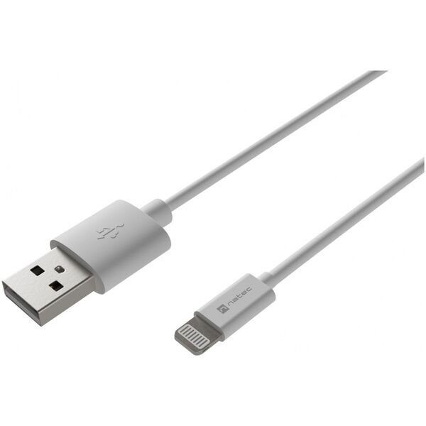 Kabel USB Natec USB-A - Lightning 1 m Biały (NKA-2148)