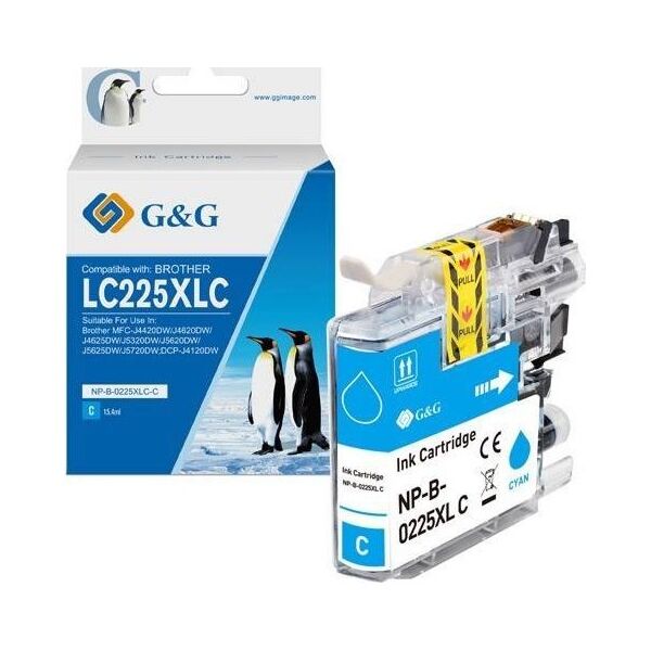 Tusz G&G kompatybilny z LC-225XLC, NP-B-0225XLC, cyan, 1200s