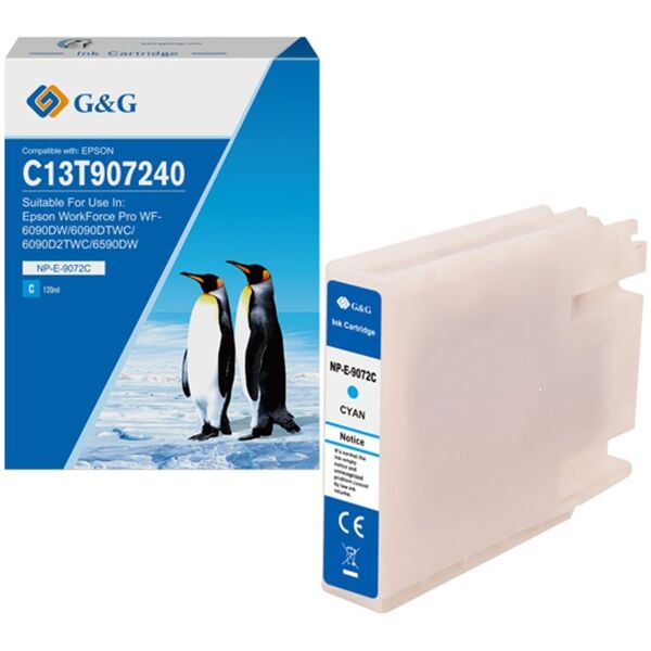 Tusz G&G G&G kompatybilny ink / tusz z C13T907240, NP-E-9072C, cyan