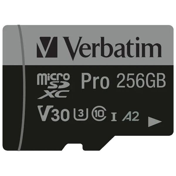 Karta Verbatim Pro MicroSDXC 256 GB Class 10 UHS-I/U3 A2 V30 (47045)