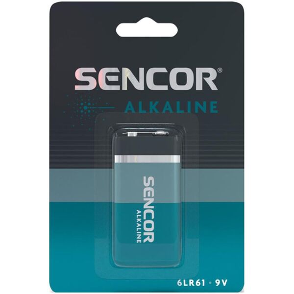 Sencor Bateria alkaliczna, 6LR61, 6LR61, 9V, Sencor, blistr, 1-pack