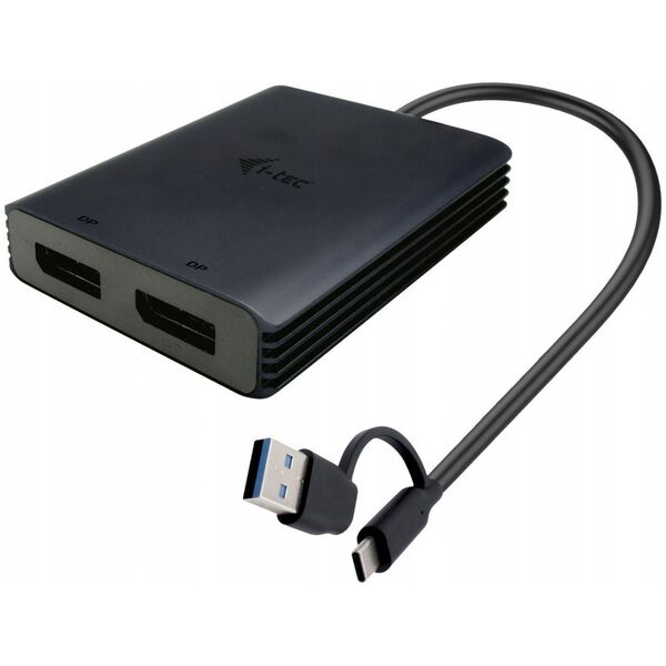 Adapter AV I-TEC i-tec USB-A/USB-C Dual 4K DP Video Adapter