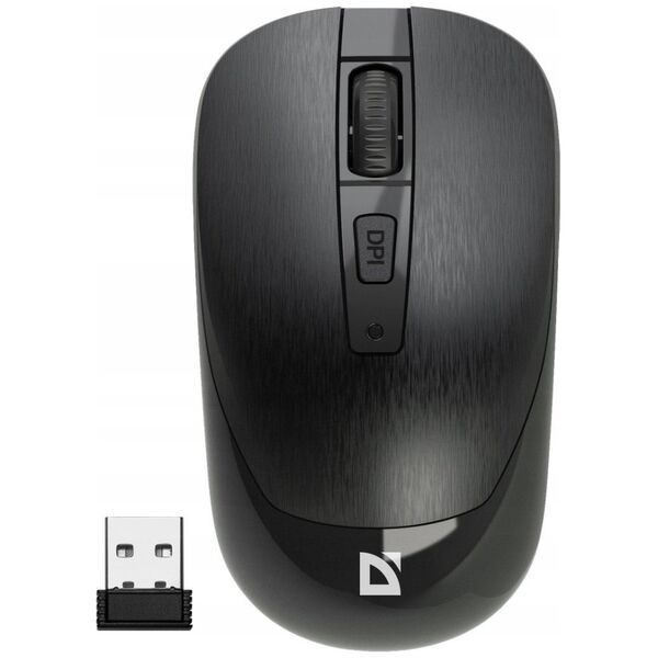 Mysz Defender Mysz bezprzewodowa Defender WAVE MM-995 optyczna bezklikowa silent 1600dpi czarna