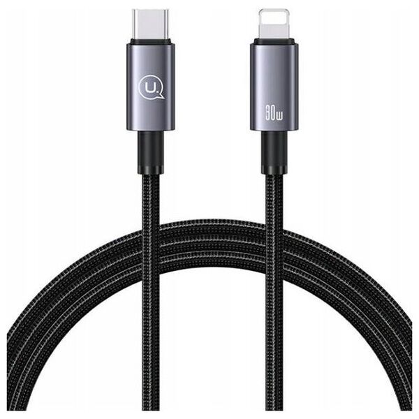 Kabel USB Usams USB-C - Lightning 1.2 m Czarny (USA1055)