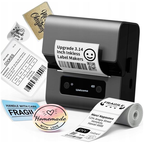 Drukarka etykiet Phomemo Phomemo Drukarka Termiczna Etykiet Bluetooth Ios Android Printmaster / M221 / Czarny