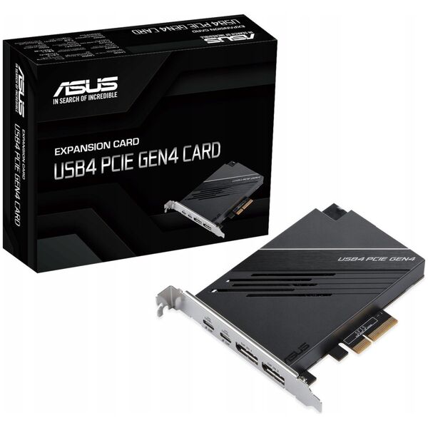 HUB USB Asus ASUS Rozšiřovací karta USB4 PCIe Gen4, PCIe 4.0 x4, 2x USB4 Typ-C, 2x DP
