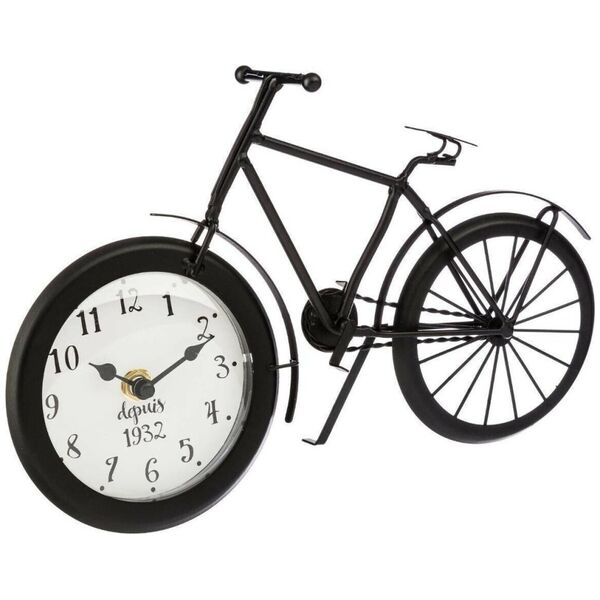 Atmosphera Zegar stołowy metalowy, motyw roweru, 29 cm