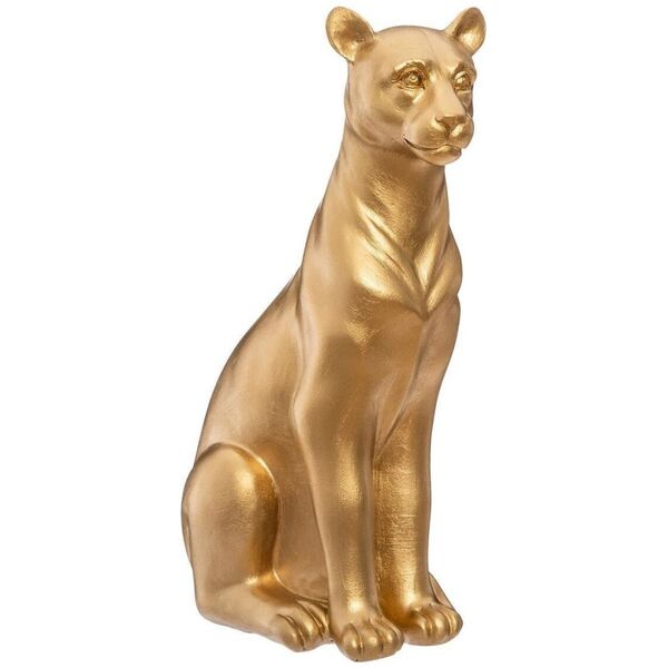 Atmosphera Złota figurka pantera, polyresin, wys. 23 cm