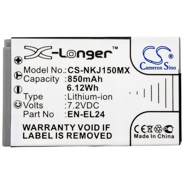 Cameron Sino Akumulator Bateria Typu En-el24 / Enel24 Do Nikon 1 J5 / Cs-nkj150mx