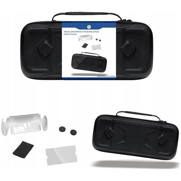 JYS Zestaw 5w1 Futerał Etui Folia Lcd Osłony Pady Do Sony Playstation Ps Portal / P5195