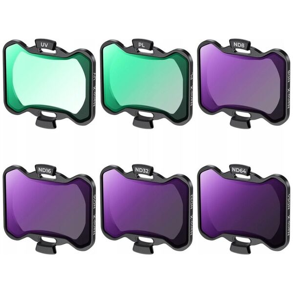 Kf Zestaw Filtrów 6w1 Polaryzacyjny Pl Uv Nd Nd8 Nd16 Nd32 Nd64 Do Dji Avata 2 / Sku.2252