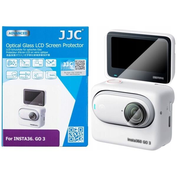 Osłona na obiektyw JJC Szkło Hartowane Osłona Na Obiektyw + Na Ekran Lcd Do Insta360 Go3 / Go 3 / Jjc / Gsp-go3