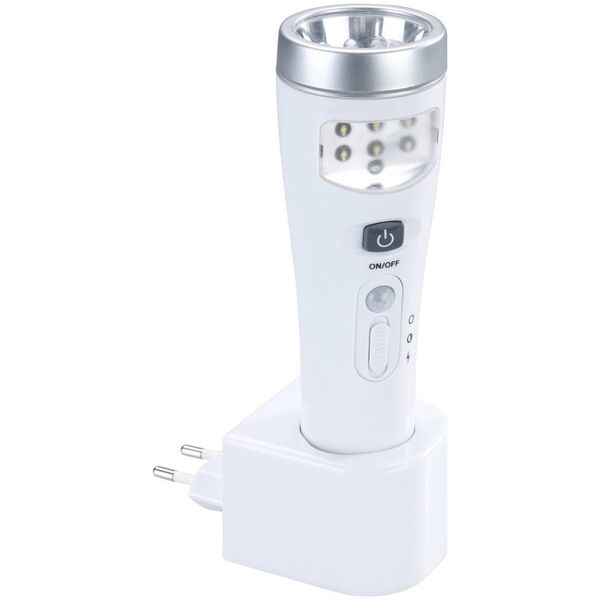 Lampka wtykowa do gniazdka Maximex Lampka nocna LED z czujnikiem ruchu, 2w1, latarka