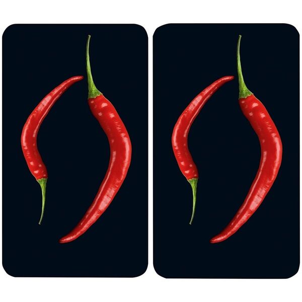 Wenko Płyty ochronne na kuchenkę, HOT CHILI DUO – 2 sztuki, WENKO