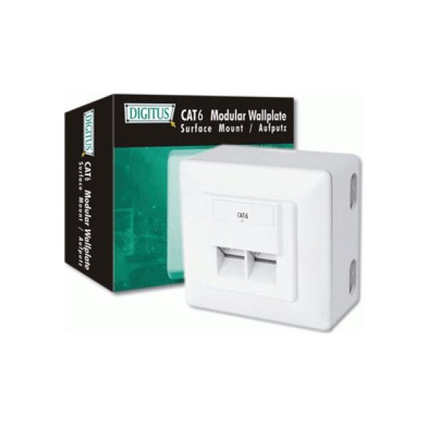Digitus Gniazdo natynkowe kat.6 2xRJ45 ekranowane (DN-9006-N/A-DN-9006-N)