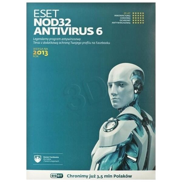 ESET NOD32 Antivirus 3 urządzenia 12 miesięcy  (NOD323/12M)