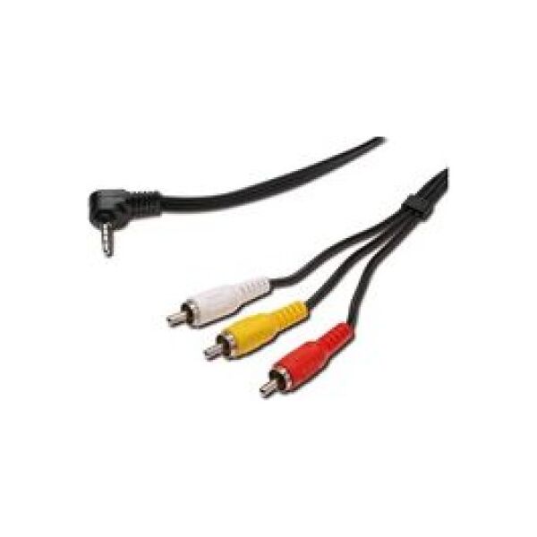 Kabel PremiumCord Jack 3.5mm - RCA (Cinch) x3 1.5m czarny (kjack4cin)